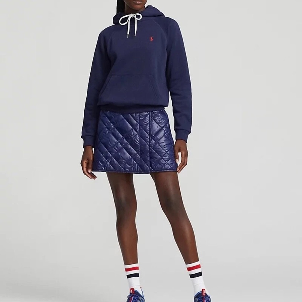 Ralph Lauren RLX Women’s Golf Quilted Wrap Skirt L NWT Navy Blue
